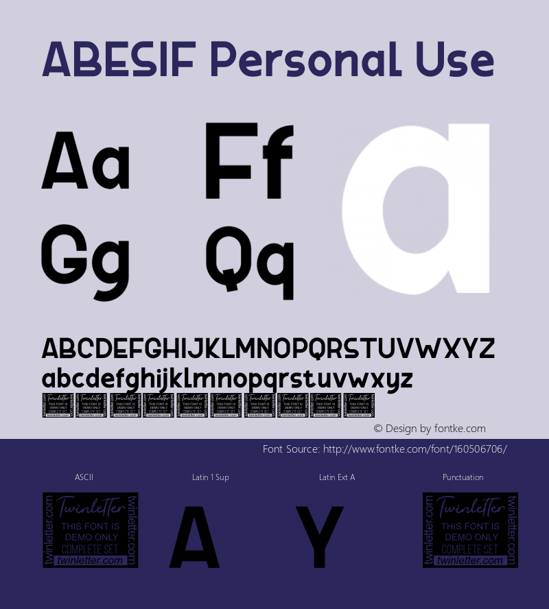 ABESIF Personal Use Version 1.003;Fontself Maker 3.5.4 Font Sample