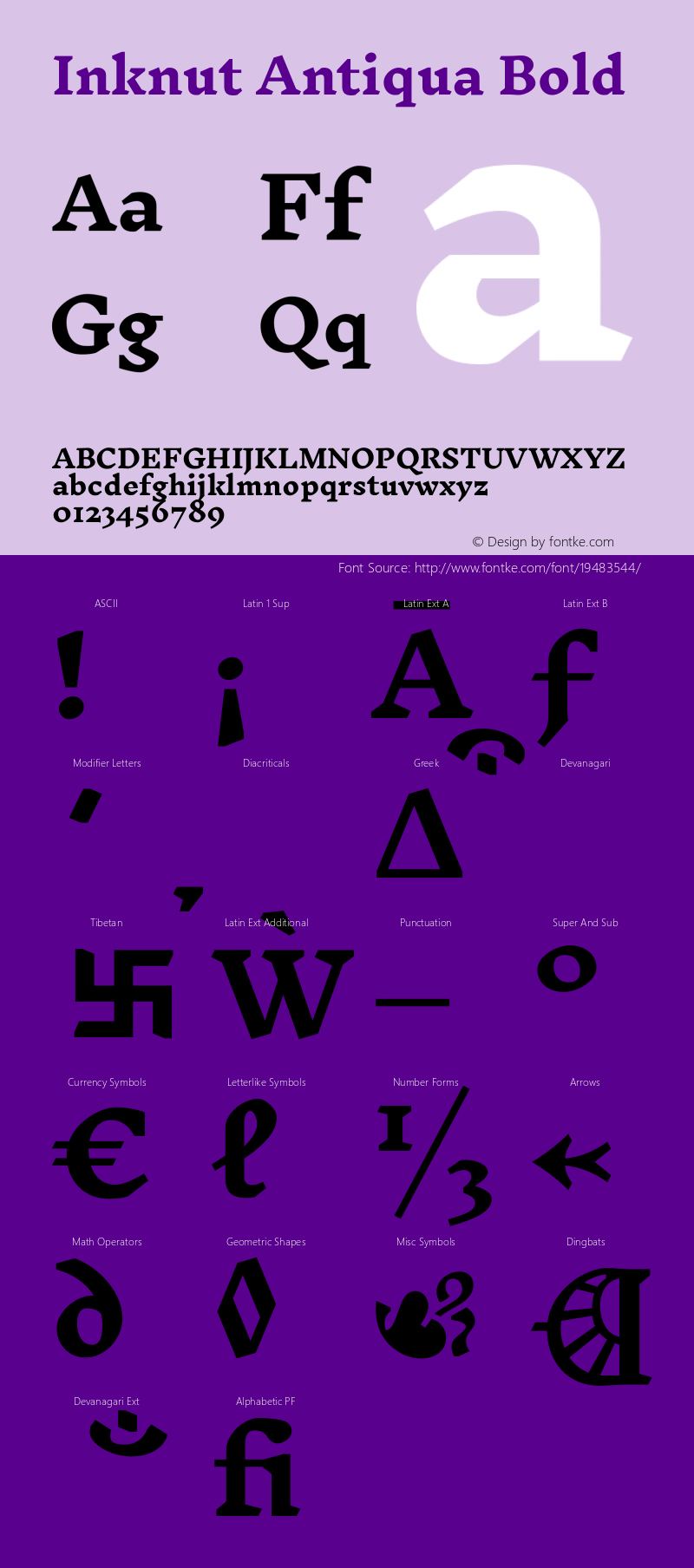 Inknut Antiqua Bold Version 1.003 Font Sample