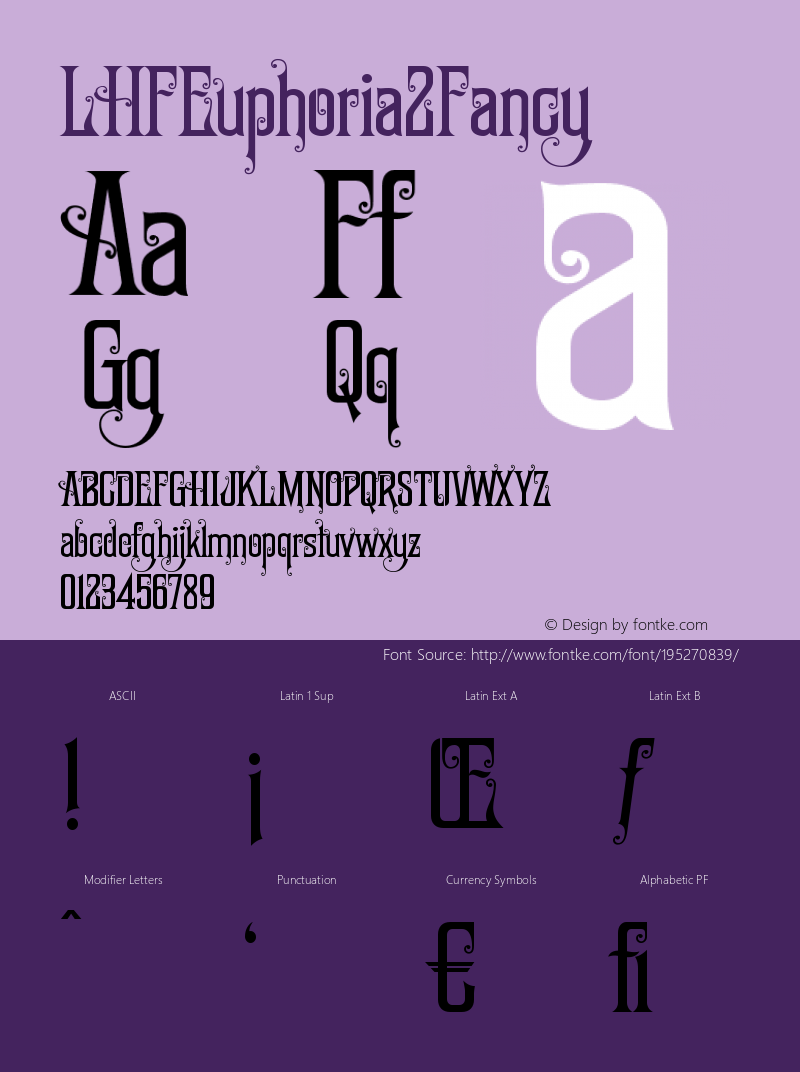 ☞LHFEuphoria2Fancy (1.0) #License#; ttfautohint (v1.5);com.myfonts.easy.letterheadfonts.lhf-euphoria-2.fancy.wfkit2.version.4mqq图片样张