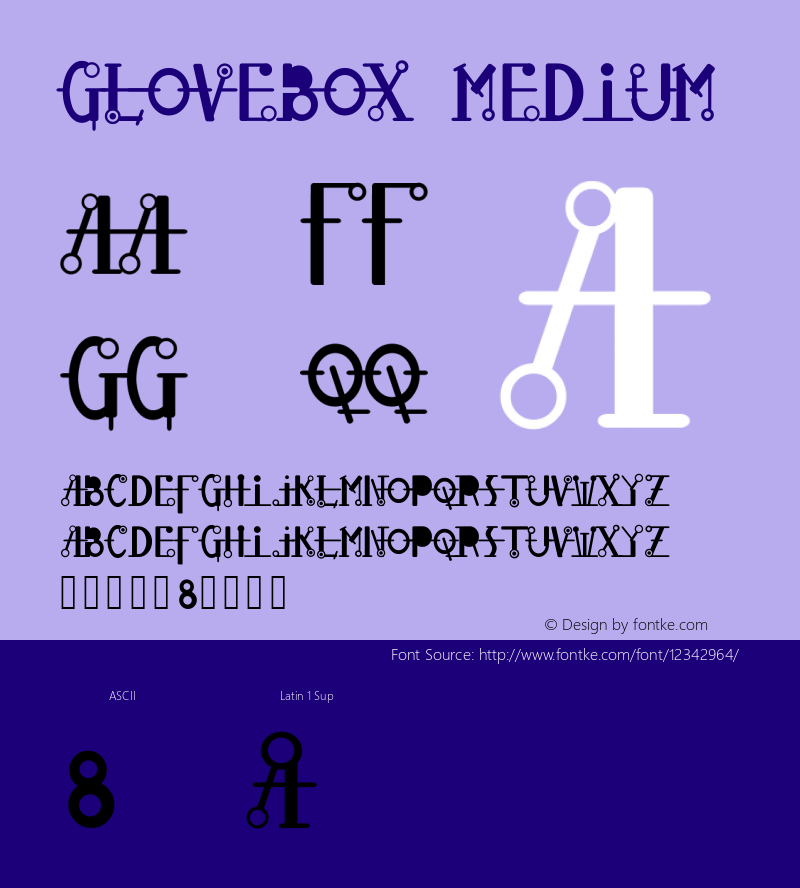 Glovebox Medium Version 001.000 Font Sample