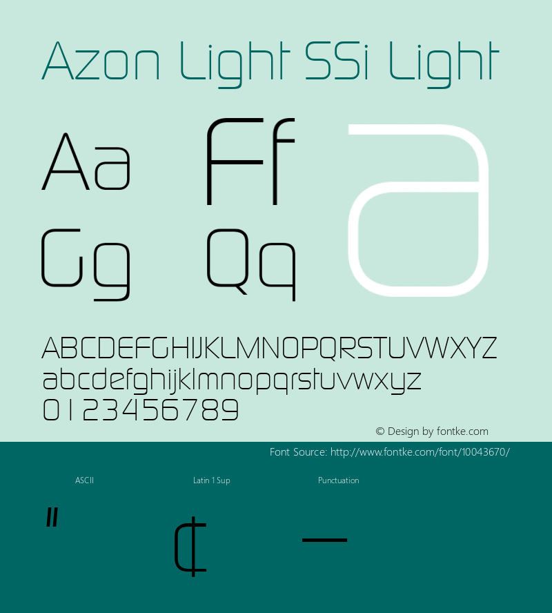 Azon Light SSi Light 001.001 Font Sample