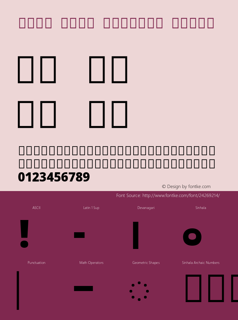 Noto Sans Sinhala Black Version 2.000;GOOG;noto-source:20170915:90ef993387c0; ttfautohint (v1.7) Font Sample