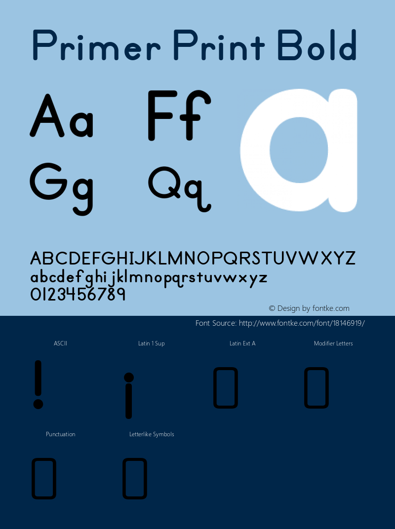 Primer Print Bold OTF 3.000;PS 001.001;Core 1.0.29 Font Sample