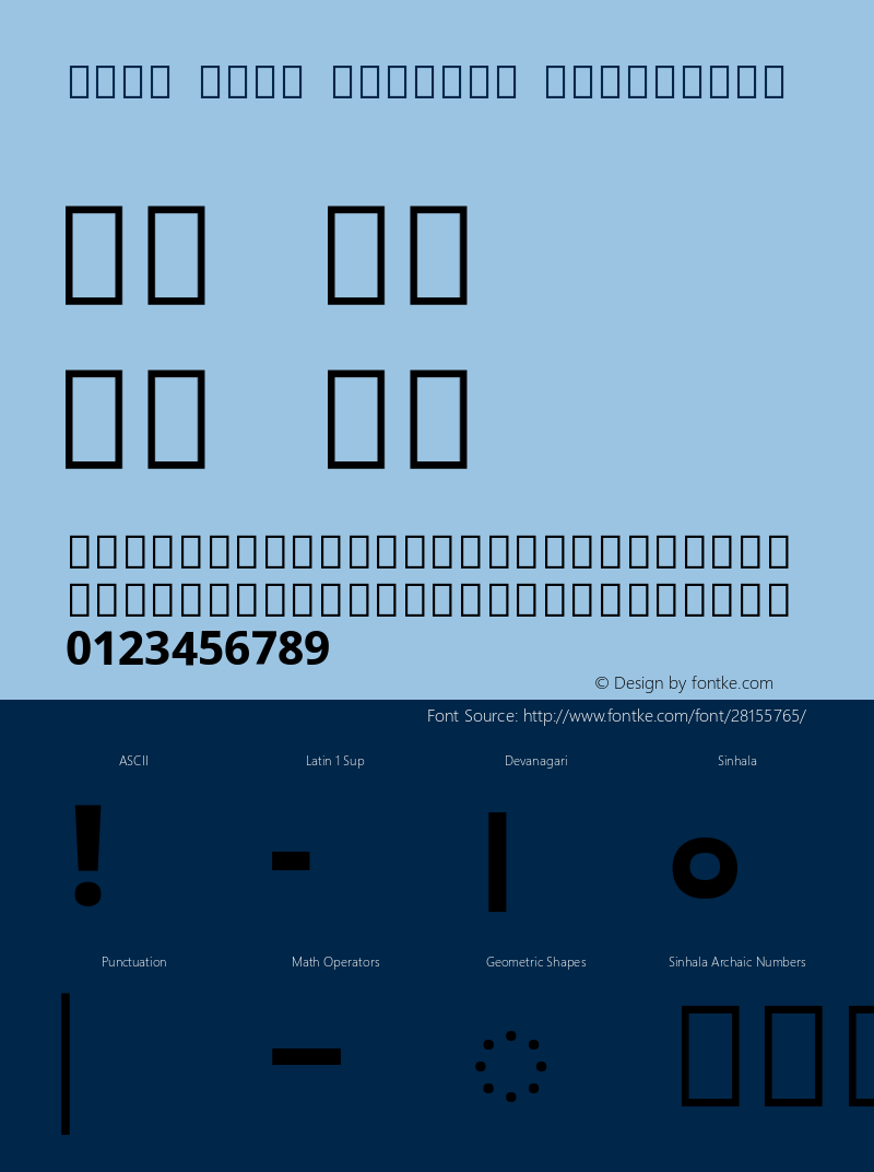 Noto Sans Sinhala ExtraBold Version 2.000; ttfautohint (v1.8.2) Font Sample