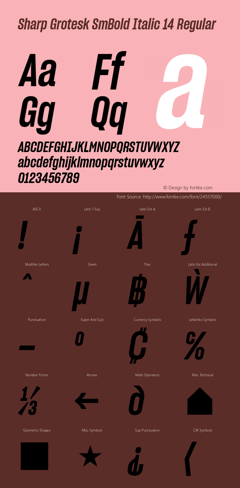 Sharp Grotesk SmBold Italic 14 Regular Version 1.001;PS 0.000;hotconv 16.6.51;makeotf.lib2.5.65220 Font Sample