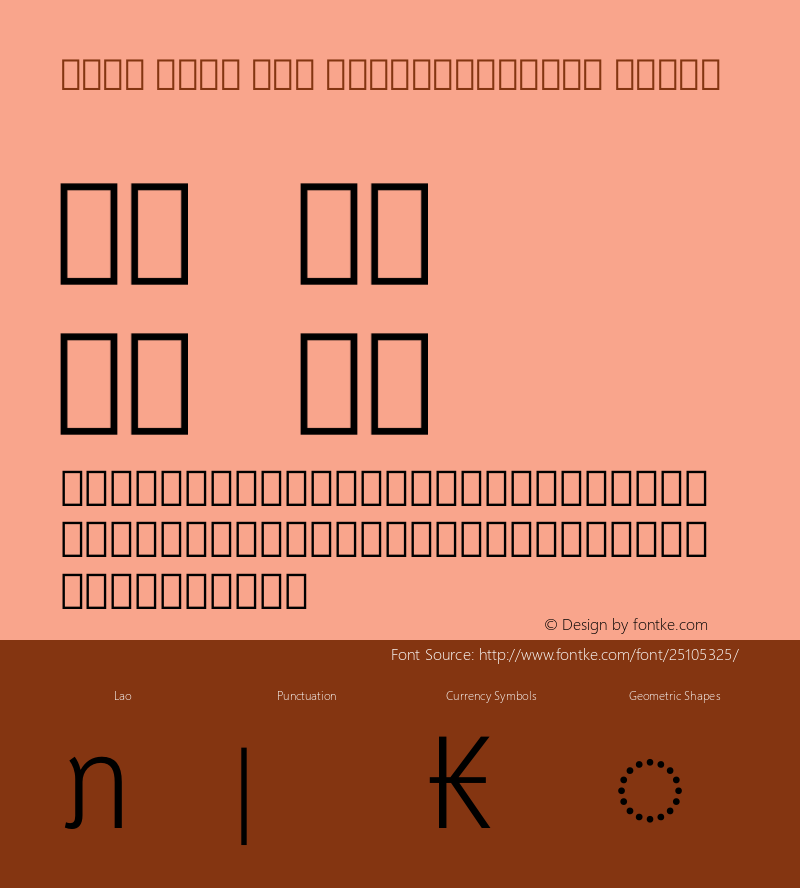 Noto Sans Lao SemiCondensed Light Version 2.000 Font Sample