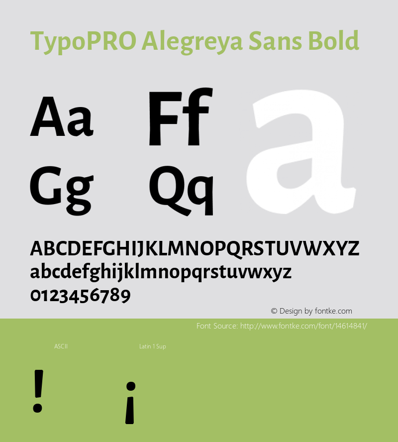 TypoPRO Alegreya Sans Bold Version 1.000;PS 001.000;hotconv 1.0.70;makeotf.lib2.5.58329 DEVELOPMENT Font Sample