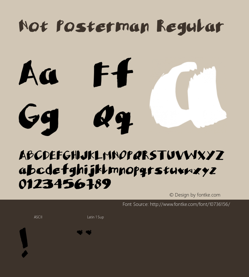 Not Posterman Regular Version 1.000;PS 001.000;hotconv 1.0.70;makeotf.lib2.5.58329 Font Sample