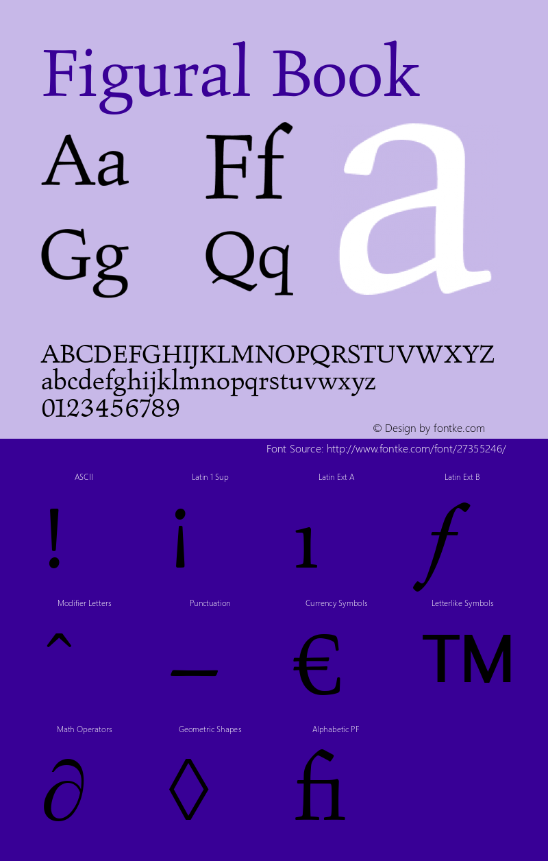 Figural Book Version 1.00 Font Sample