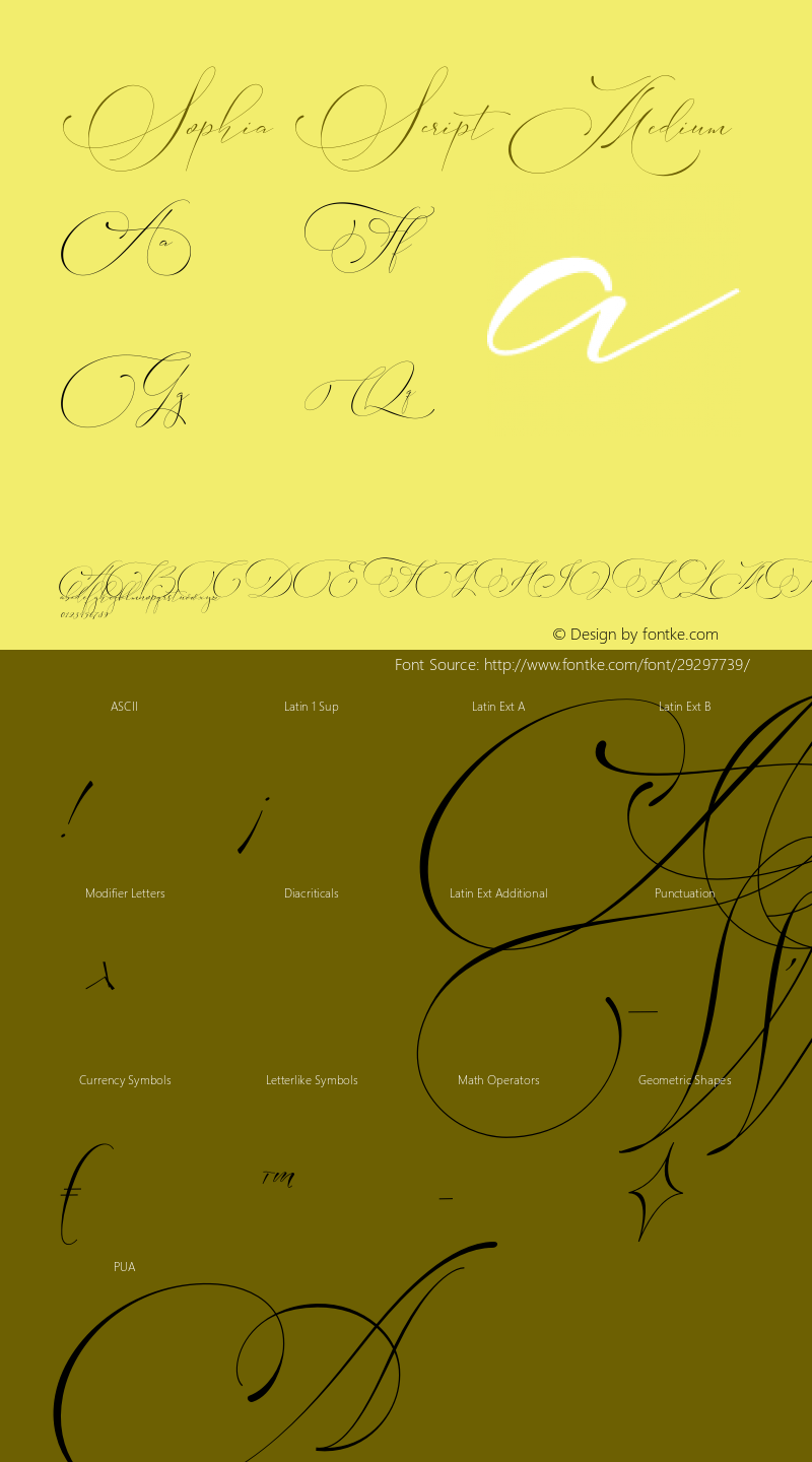 Sophia Script Medium Version 1.000;PS 001.000;hotconv 1.0.88;makeotf.lib2.5.64775 Font Sample