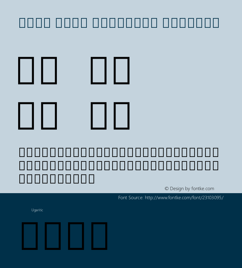 Noto Sans Ugaritic Version 1.900 Font Sample