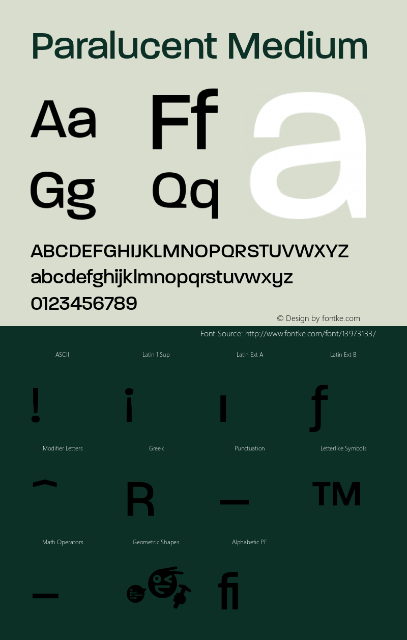 Paralucent Medium 001.000 Font Sample