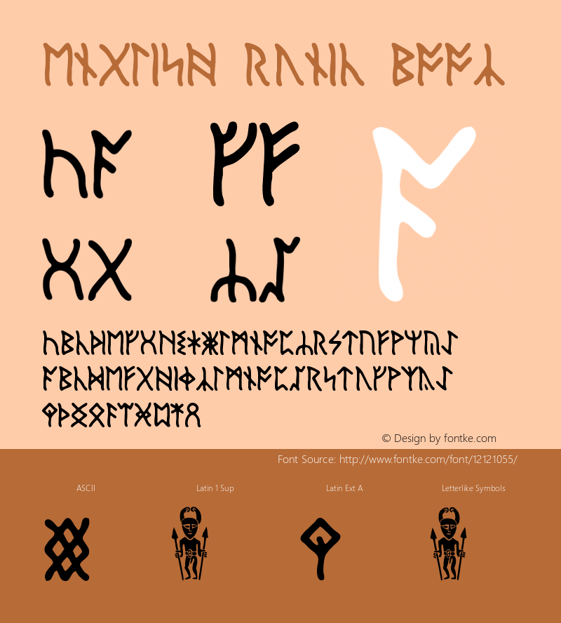 English Runic Book Version 1.0 Font Sample