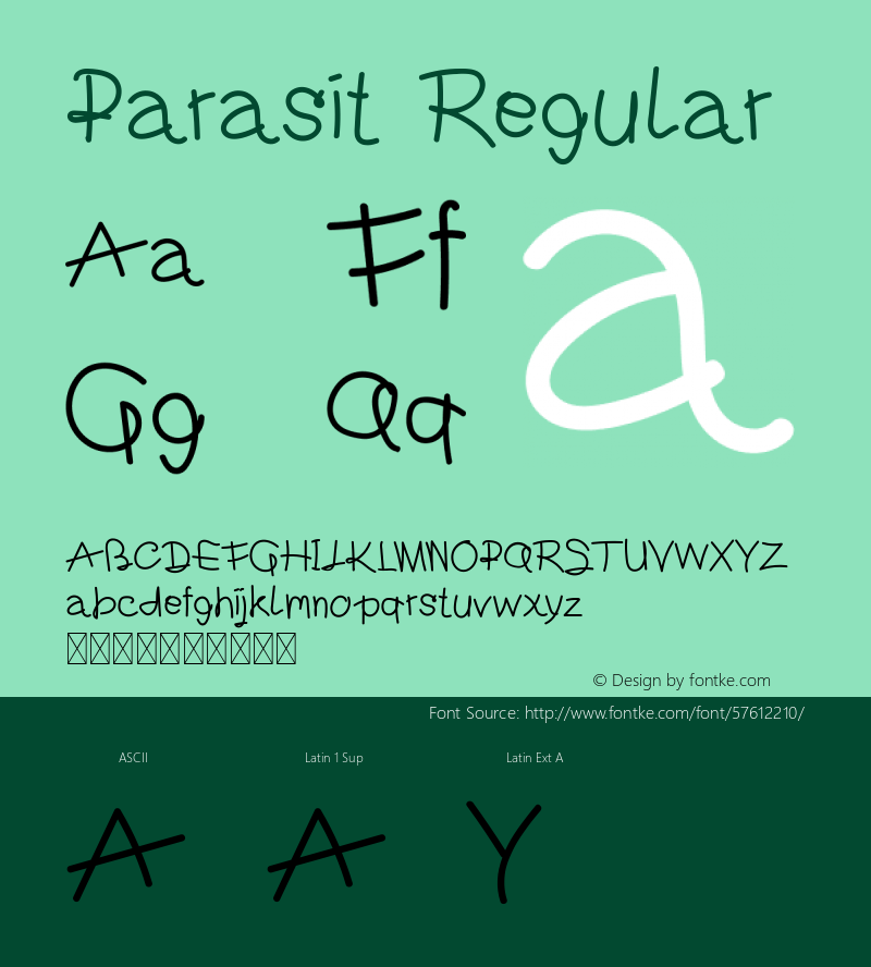 Parasit Version 1.004;Fontself Maker 3.5.0 Font Sample