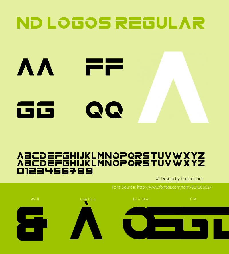 ND LOGOS Version 1.00;March 27, 2020;FontCreator 12.0.0.2525 64-bit Font Sample