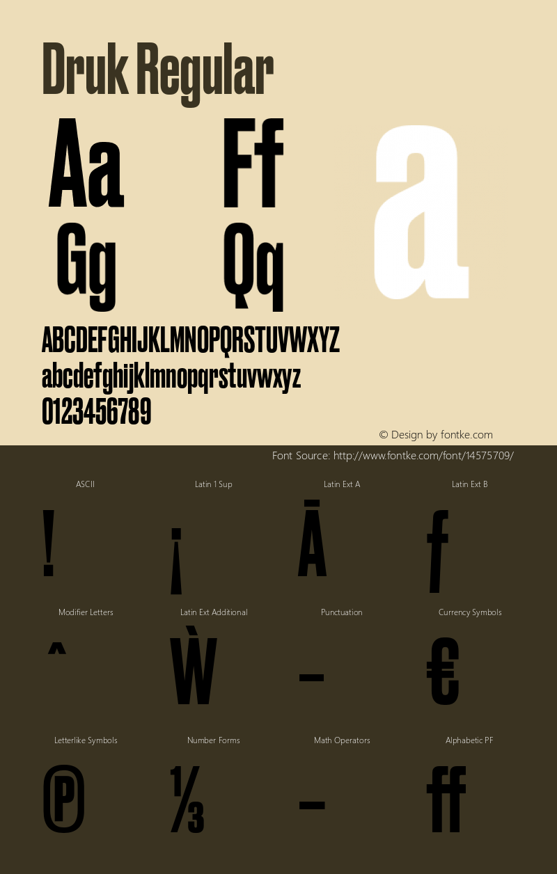 Druk Regular Version 001.902 Font Sample