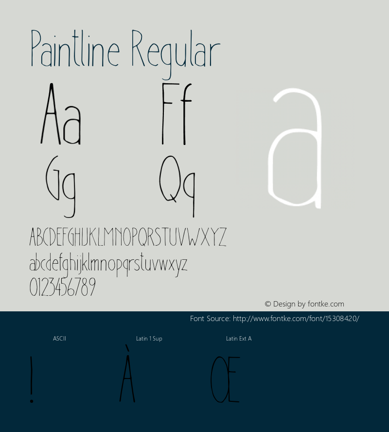 Paintline Regular Version 1.000;PS 001.001;hotconv 1.0.56 Font Sample