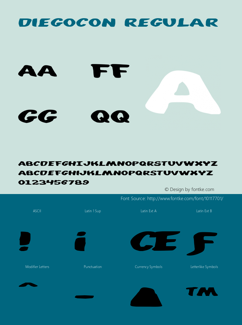 DiegoCon Regular 1 Font Sample