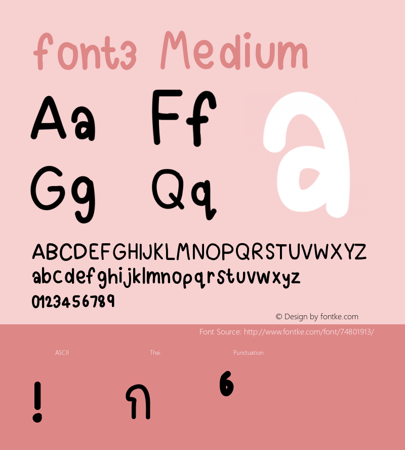 font3 Version 001.000 Font Sample