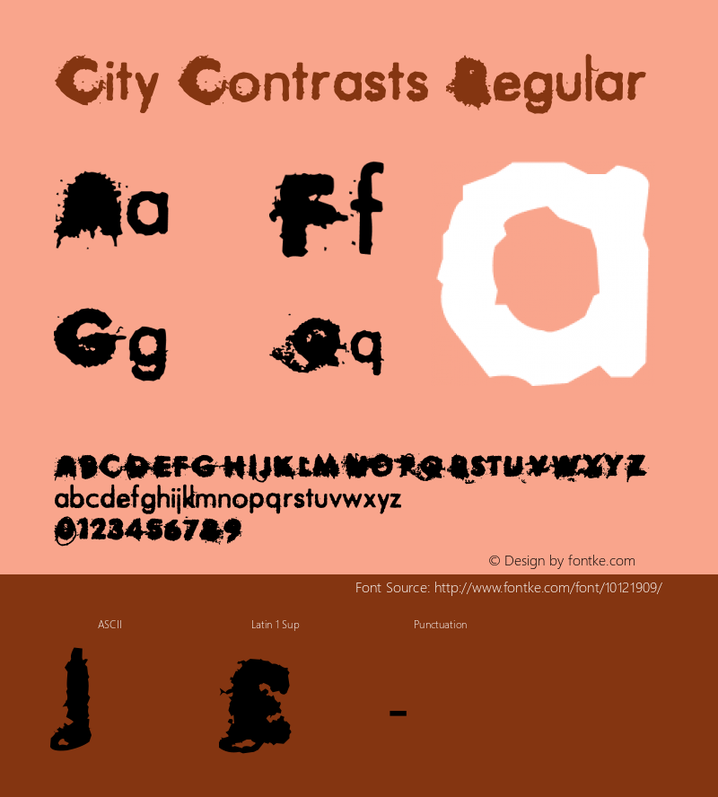 City Contrasts Regular .ttf Fonts Font Sample