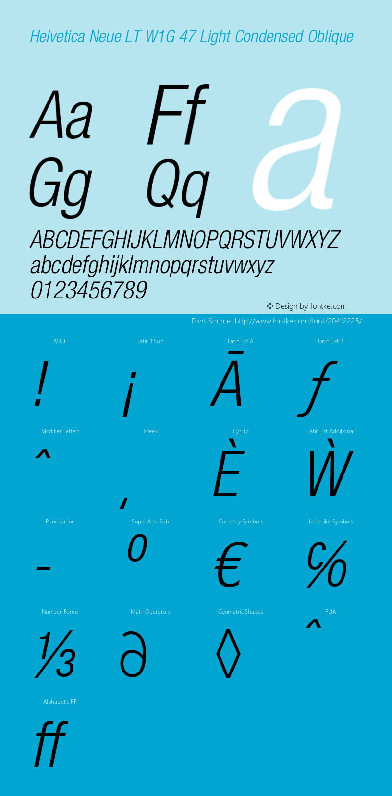 HelveticaNeueLTW1G-LtCnO Version 1.100;PS 001.001;hotconv 1.0.38 Font Sample