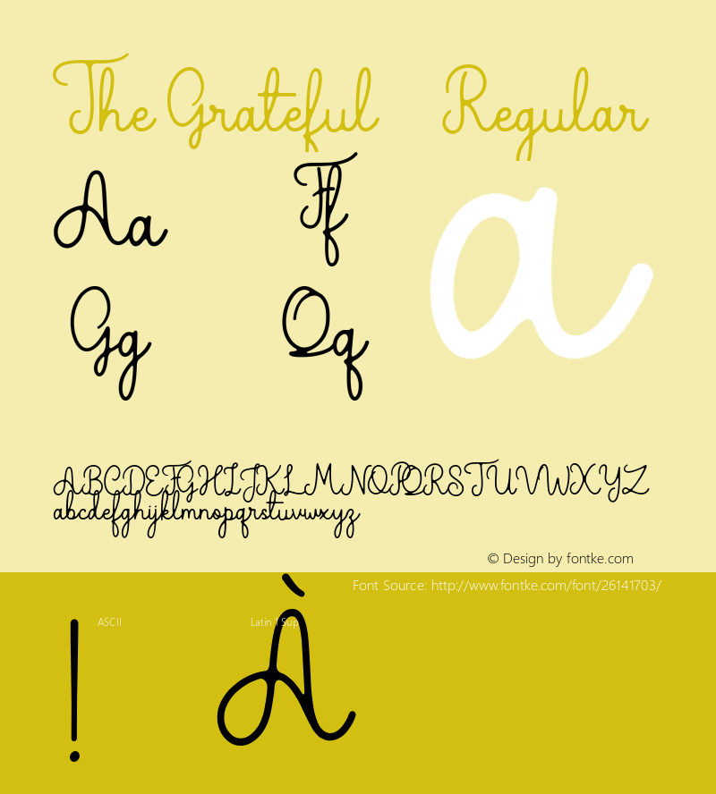 The Grateful 2 Version 1.00;June 16, 2018;FontCreator 11.5.0.2422 64-bit Font Sample