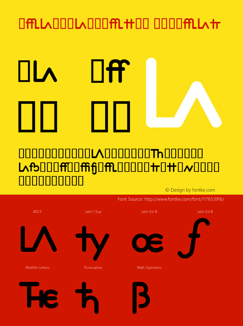 PlaneSansAltBd W90 Regular Version 4.10 Font Sample