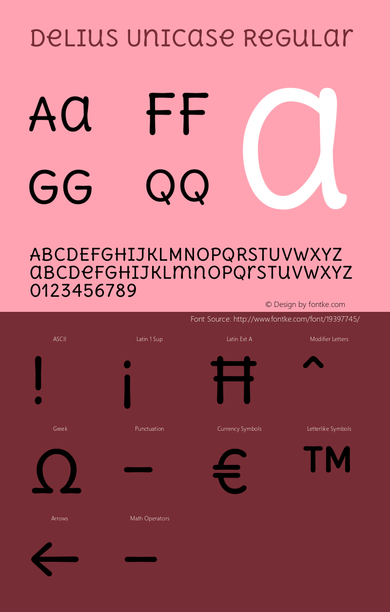 DeliusUnicase-Regular Version 1.002 Font Sample