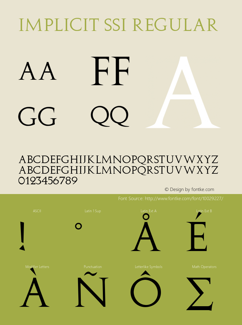 Implicit SSi Regular 001.001 Font Sample