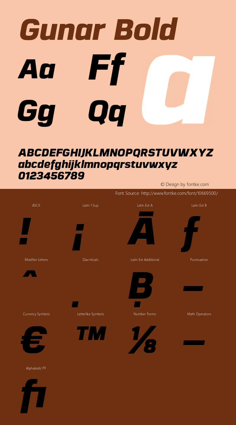 Gunar Bold Version 1.000;PS 001.000;hotconv 1.0.70;makeotf.lib2.5.58329;com.myfonts.northernblock.gunar.heavy-italic.wfkit2.43s3 Font Sample