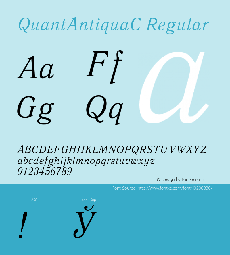 QuantAntiquaC Regular 001.000 Font Sample