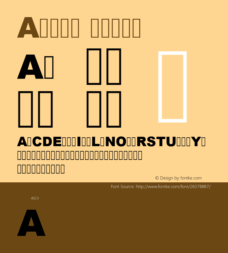 Arial Black Version 5.22 Font Sample