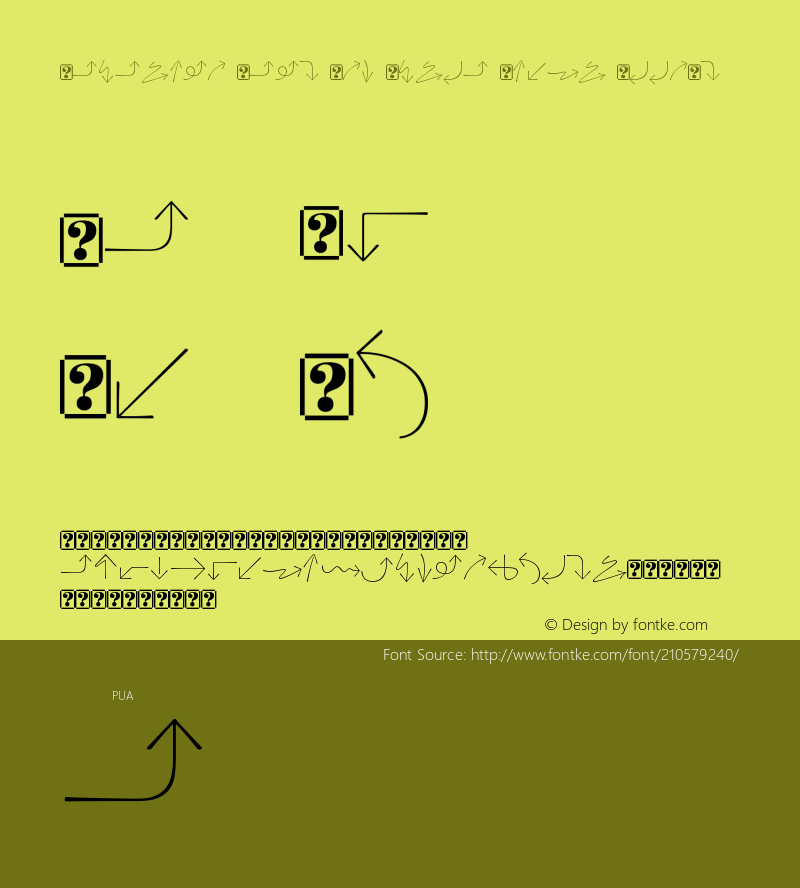 Palatino Sans Com Ultra Light Arrows Version 1.10图片样张