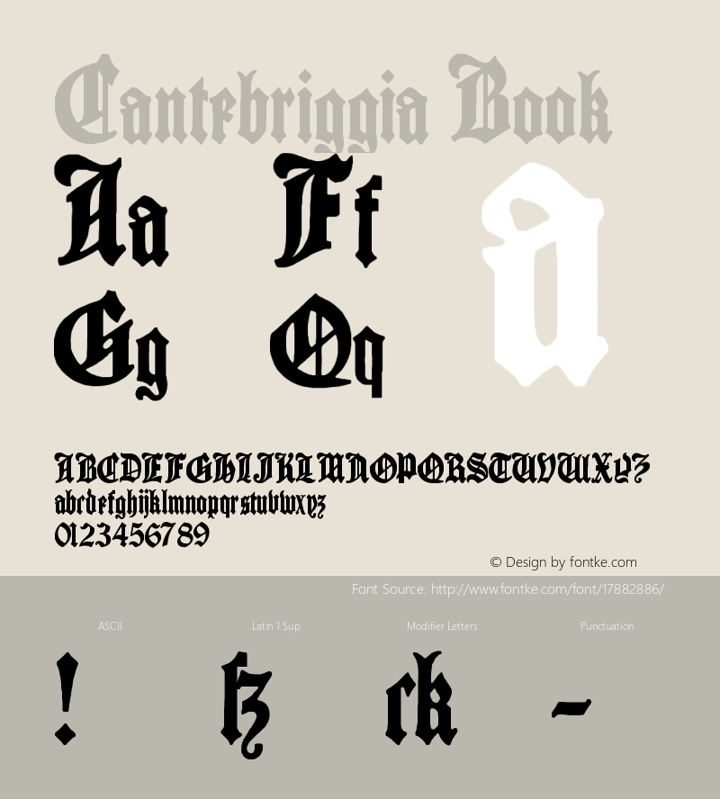 Cantebriggia Book Version 1.0; 2002; initial r Font Sample