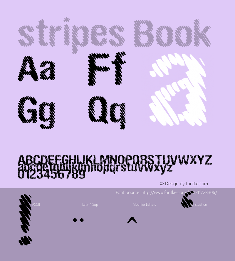 stripes Book Version 1.00 February 25, 20 Font Sample