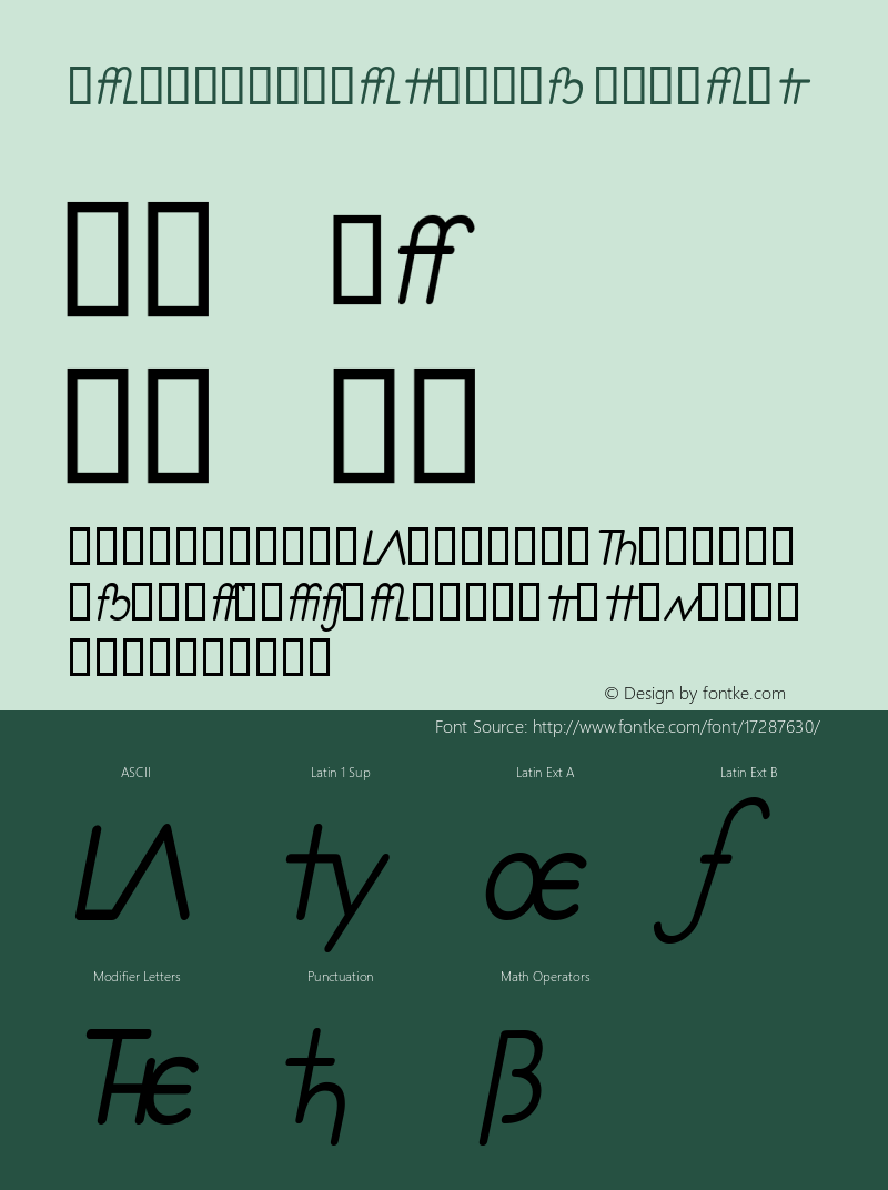 PlaneSansAltBooOb Regular Version 4.10 Font Sample