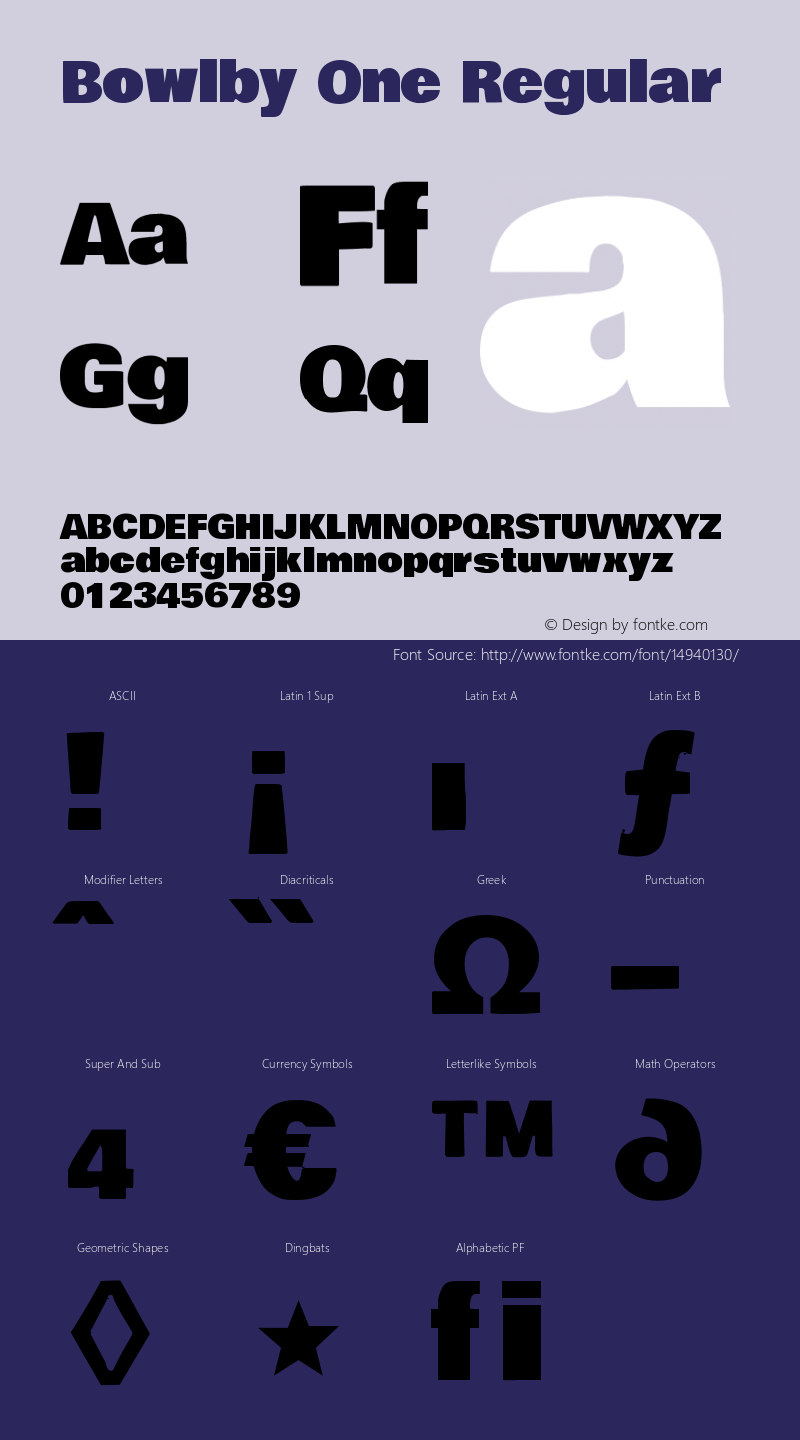 Bowlby One Regular Version 1.000 Font Sample