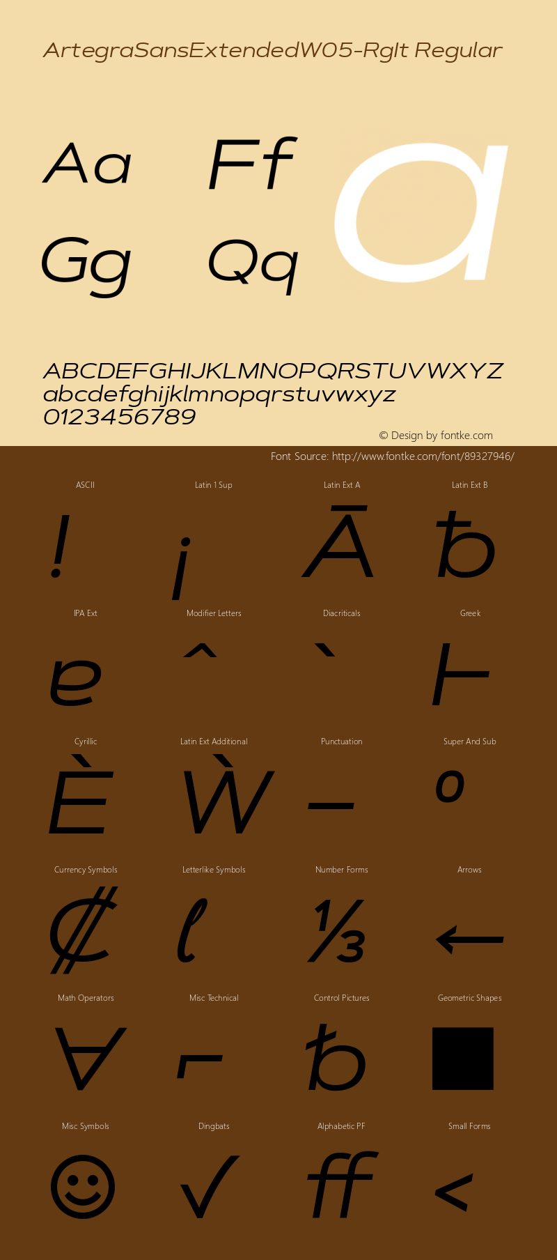 Artegra Sans Extended W05 Rg It Version 1.004 Font Sample