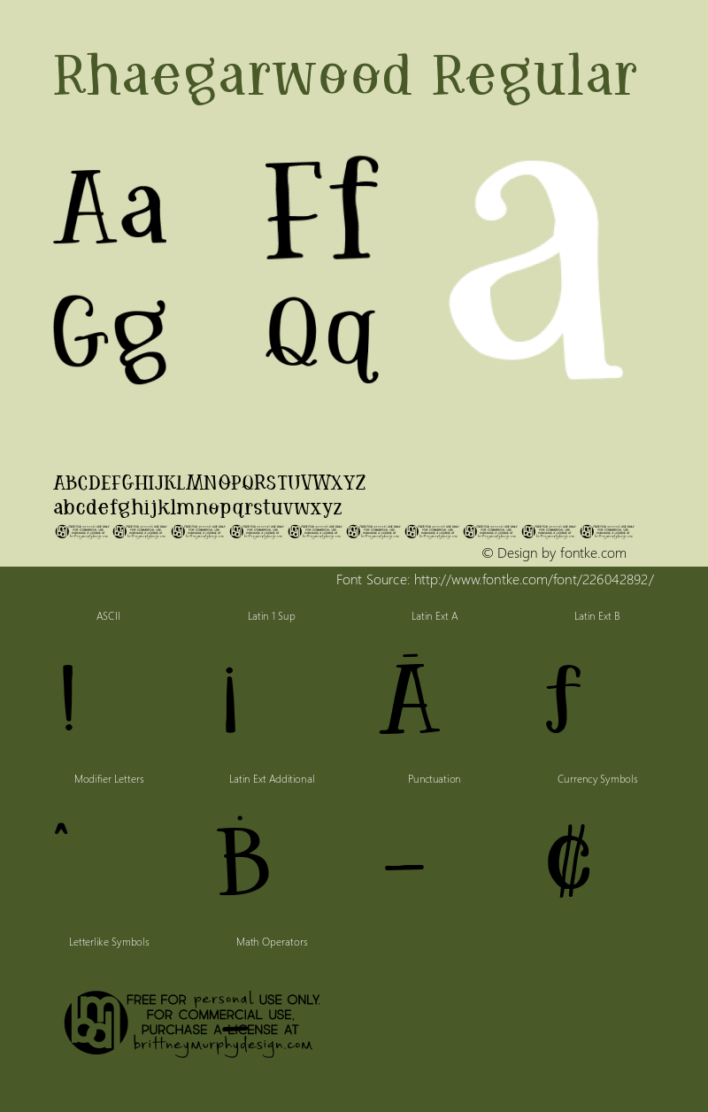 Rhaegarwood Regular 1.0图片样张