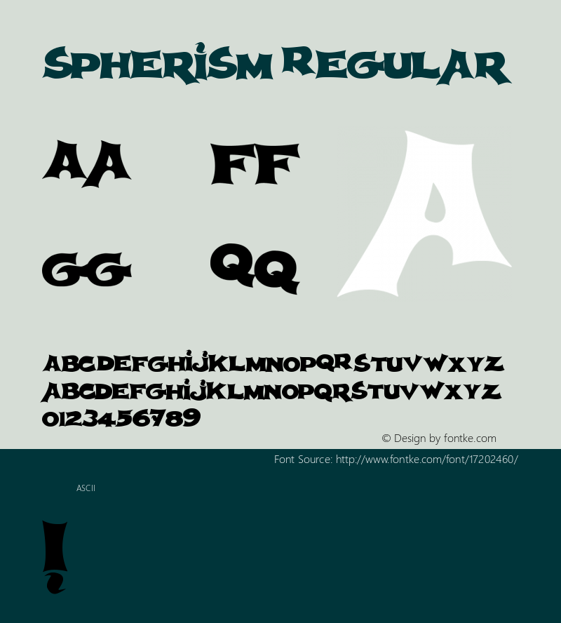 Spherism Regular Version 1.00 May 25, 2016, initial release Font Sample