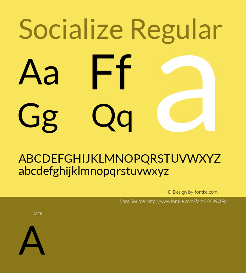 Socialize Regular Socialize: 2014 Font Sample