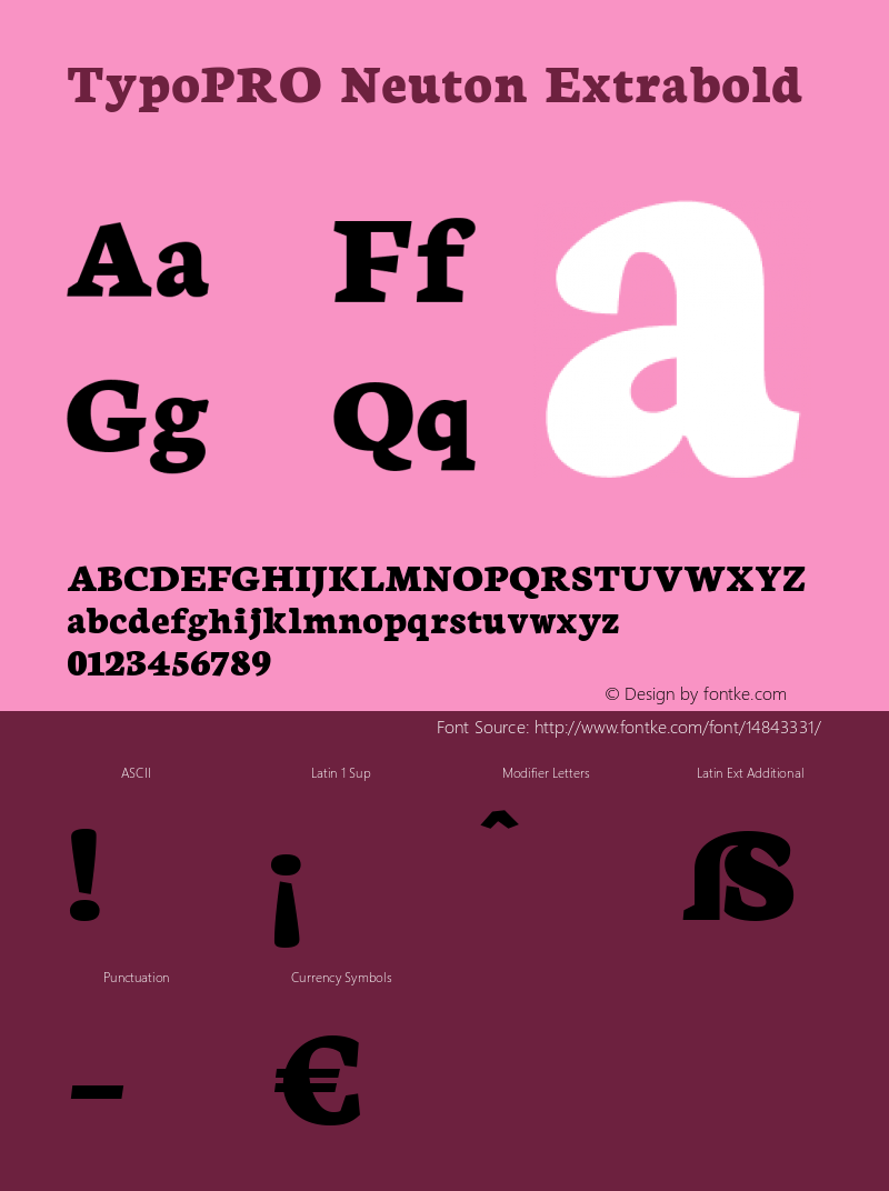 TypoPRO Neuton Extrabold Version 1.43 Font Sample