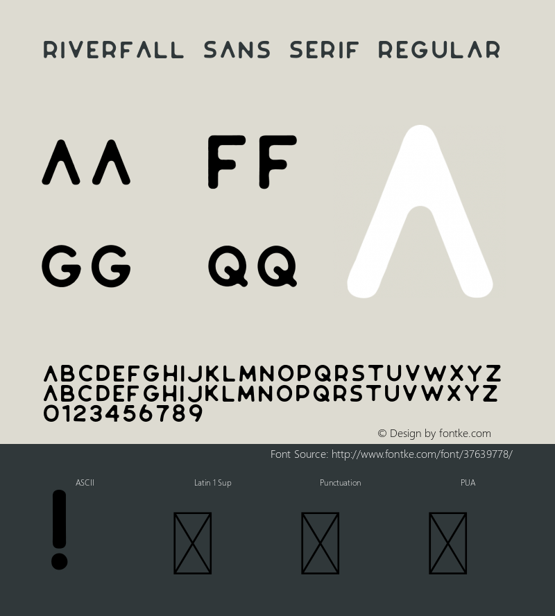 Riverfall-SansSerifRegular Version 1.002;Fontself Maker 3.2.2;YWFTv17 Font Sample
