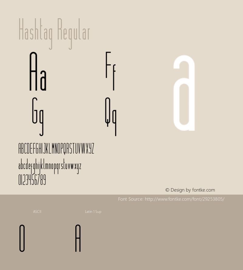 Hashtag Version 1.002;Fontself Maker 3.0.0-3 Font Sample