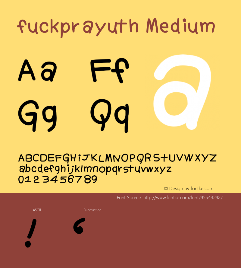 fuckprayuth Version 001.000 Font Sample