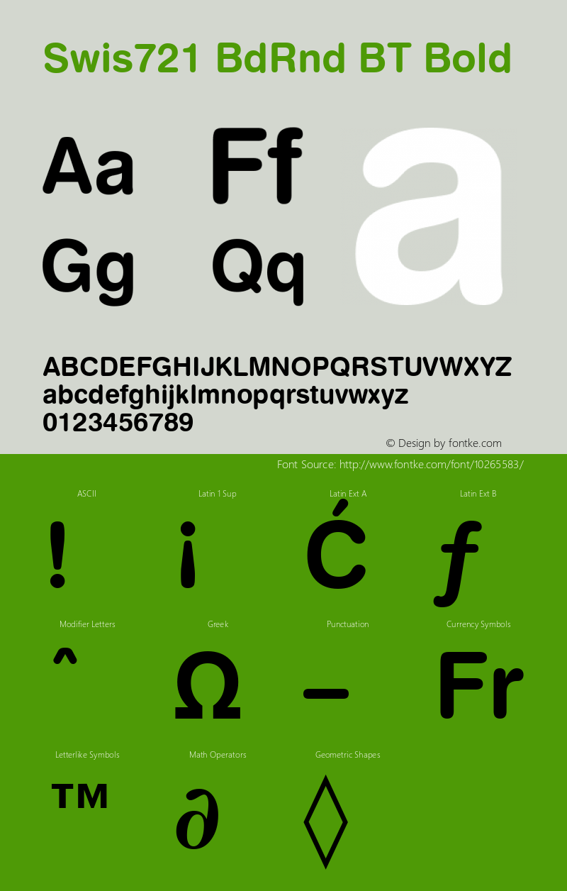 Swis721 BdRnd BT Bold mfgpctt-v1.52 Wednesday, January 27, 1993 4:13:12 pm (EST) Font Sample