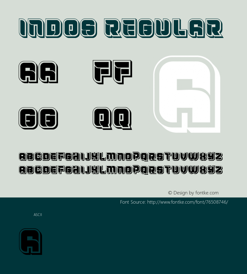 Indos Regular Version 1.000 Font Sample