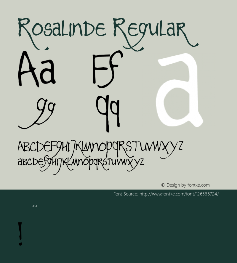 Rosalinde 001.000 Font Sample