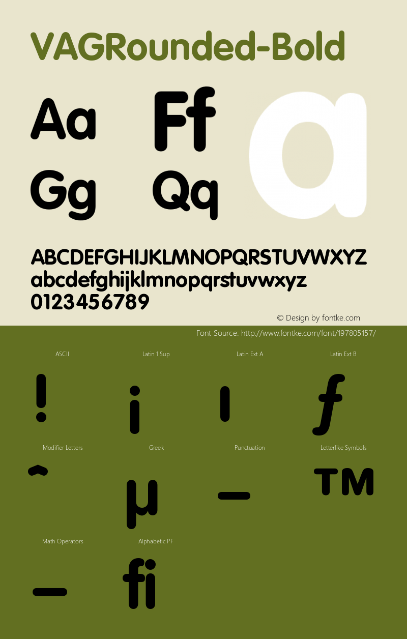 ☞18 VAG Rounded Bold   07390 Version 001.000 ; ttfautohint (v1.5);com.myfonts.easy.mti.vag-rounded.18-vag-rounded-bold-07390.wfkit2.version.u85图片样张