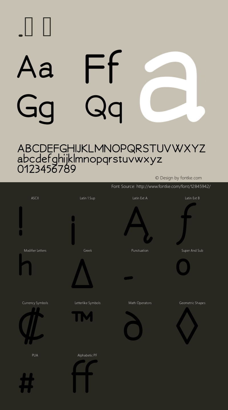 .  Version 1.004 Font Sample